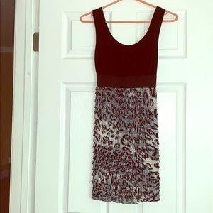 Black animal print dress!